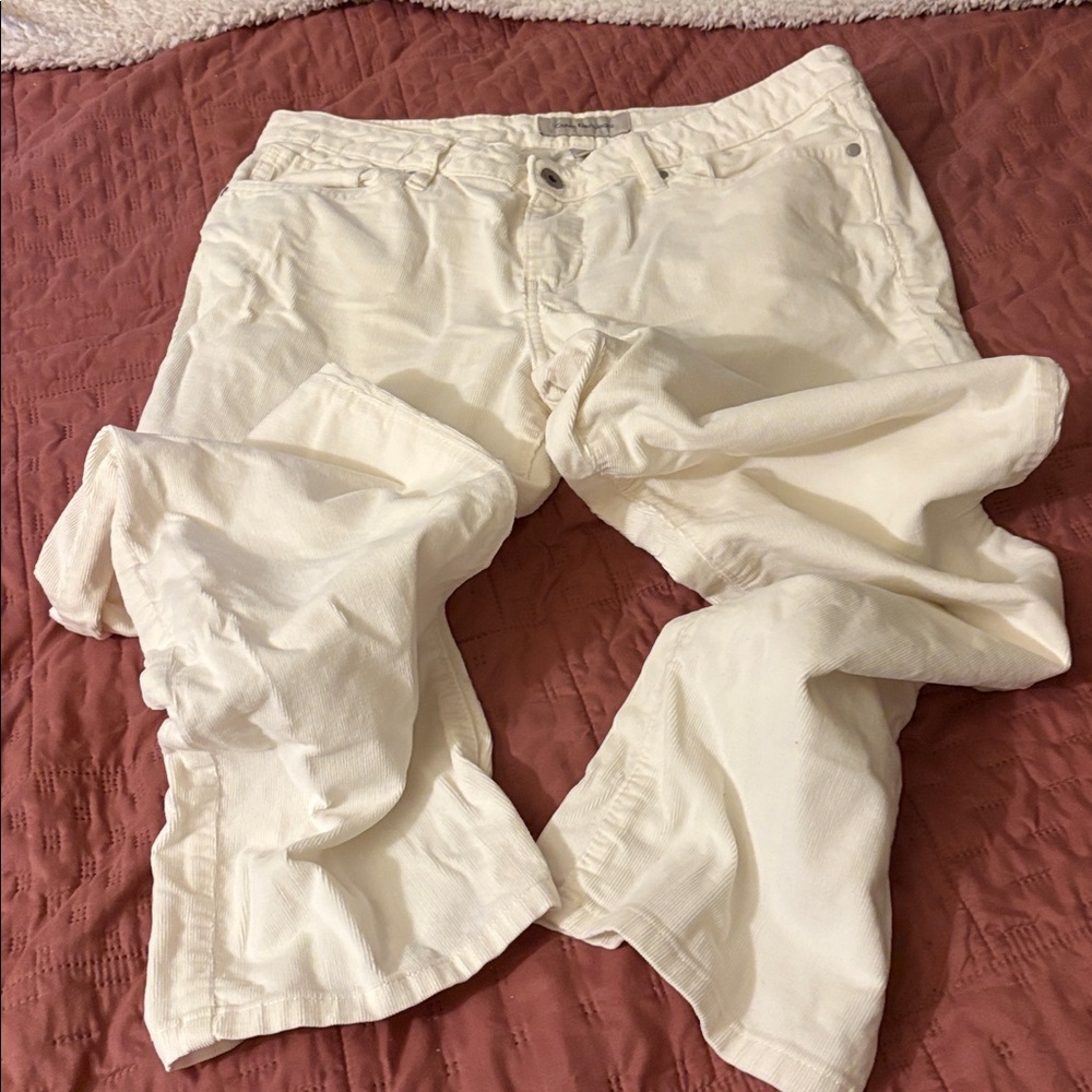 Calvin Klein White Corduroy Skinny Jeans